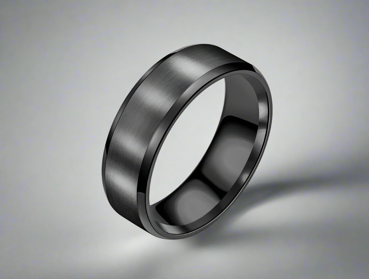 Black Titanium Steel Ring Plating Stainless Steel Ring